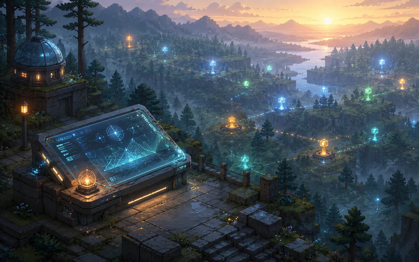 Indexera living API observatory map